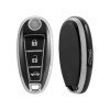 Keycare TPU Key Cover Compatible for Urban Cruiser Smart Key | TP04 Silver Black
